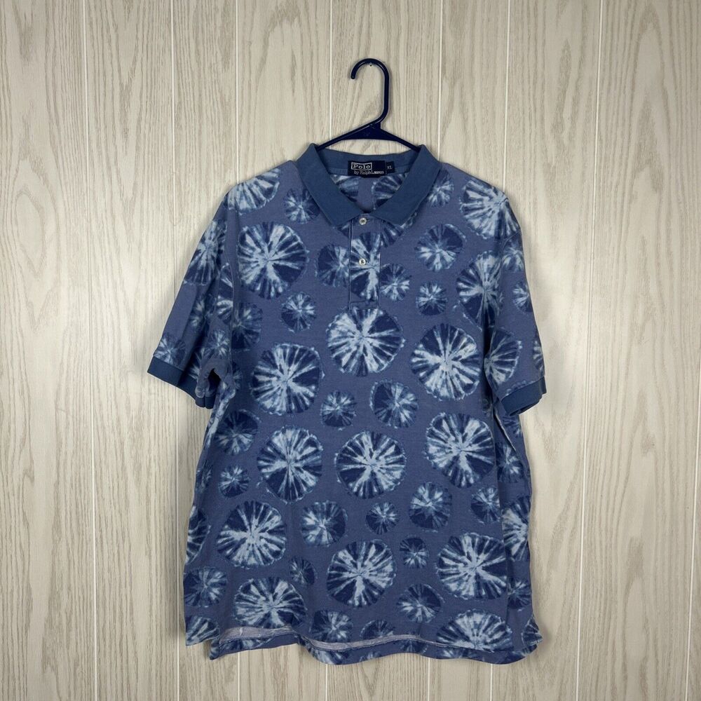 Polo by Ralph Lauren Men's Sand Dollar Pattern Short Sleeve Polo Shirt Size L